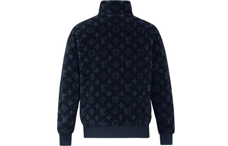 LOUIS VUITTON LV Monogram Jacquard Fleece Zip-Through Jacket Blue 1A8ECV - 2