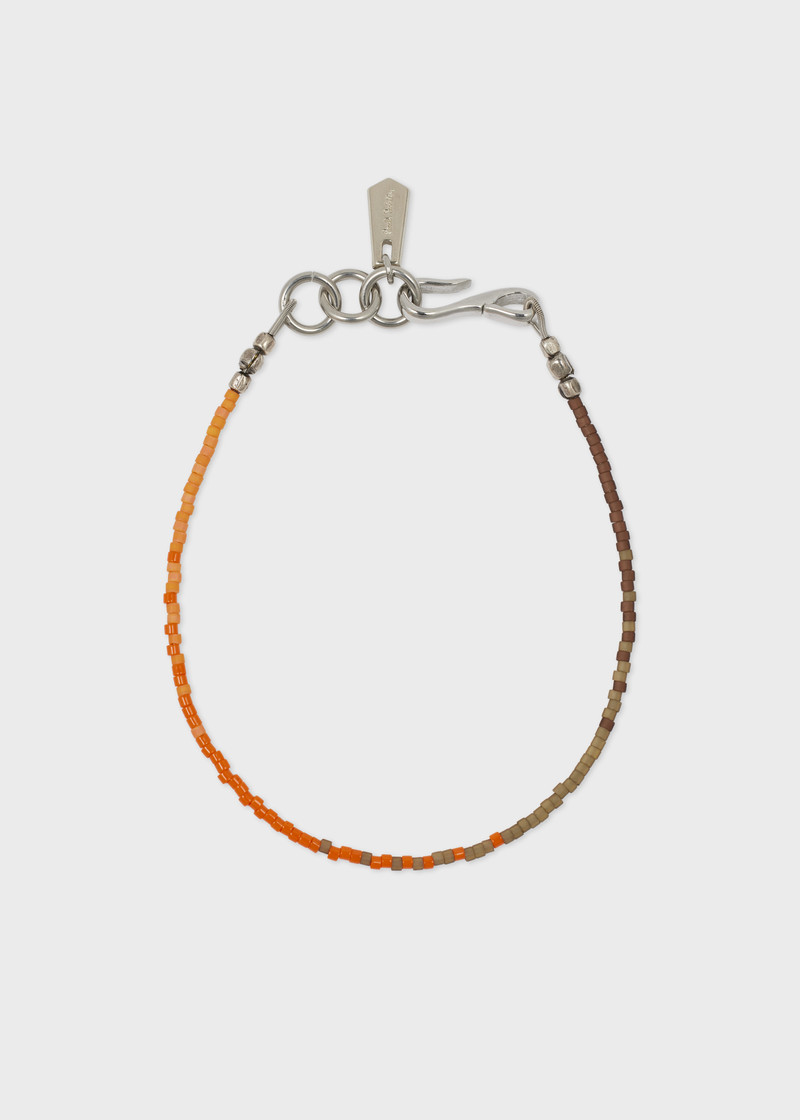 Orange and Brown Beaded Bracelet 1