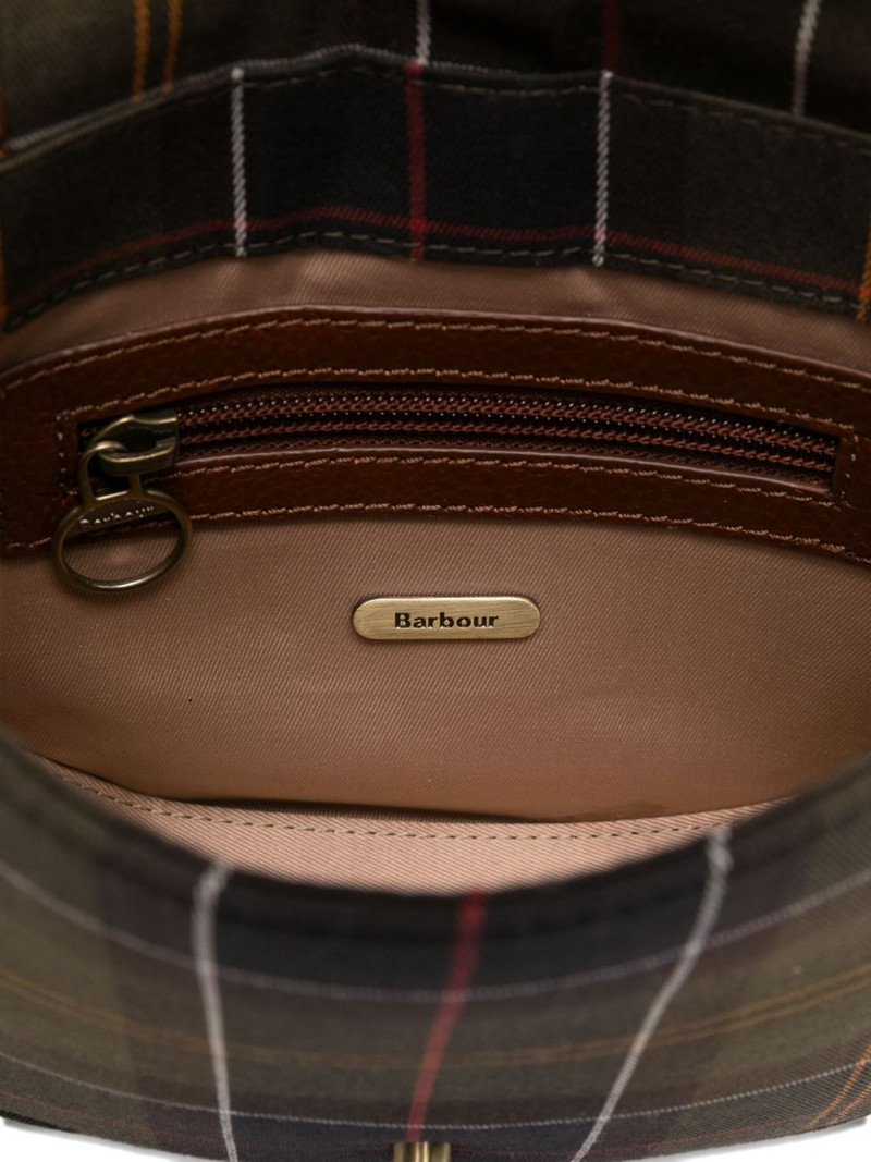 tartan-pattern buckled satchel bag 4