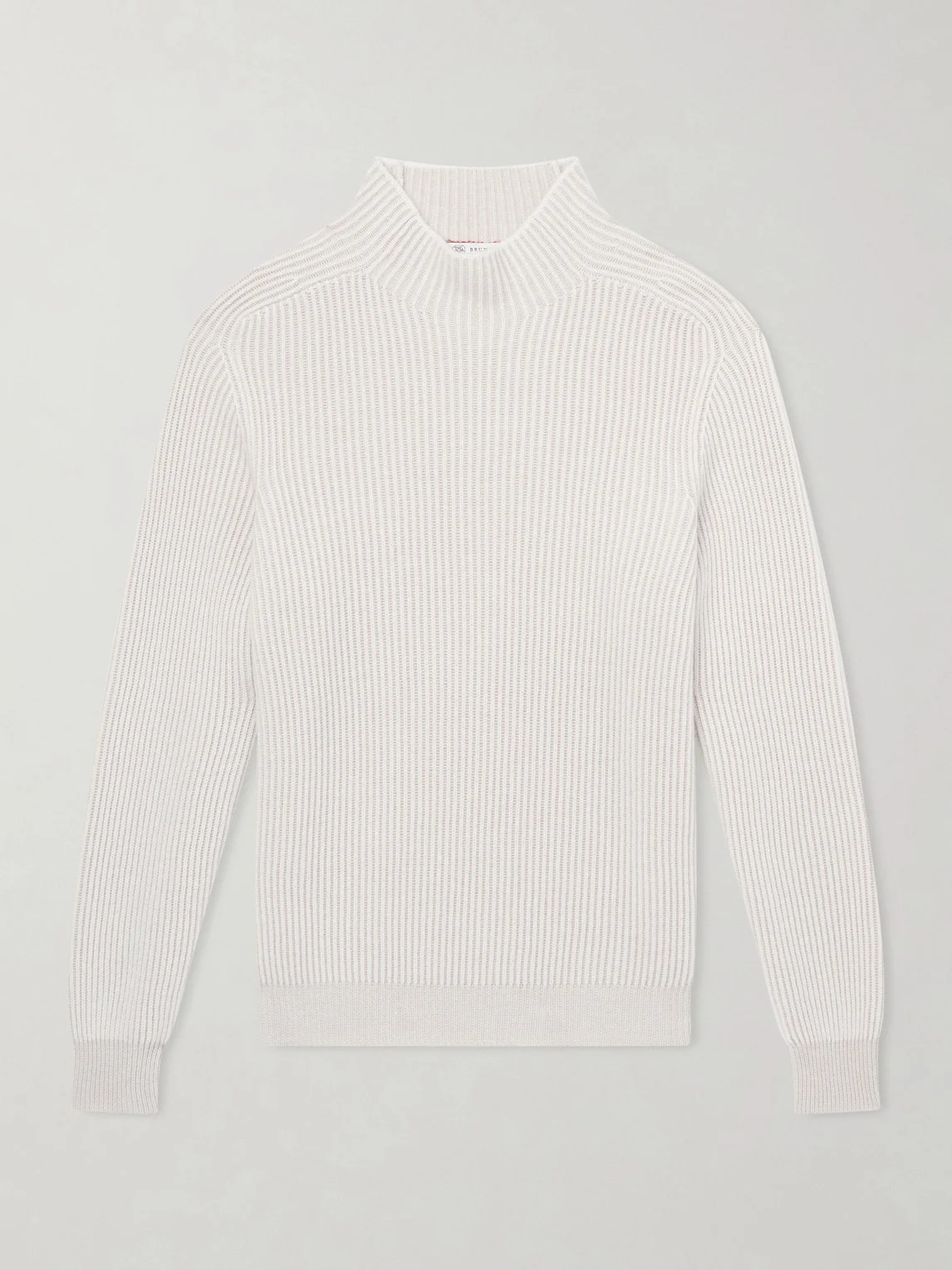 Ribbed Cashmere Rollneck Sweater - 1