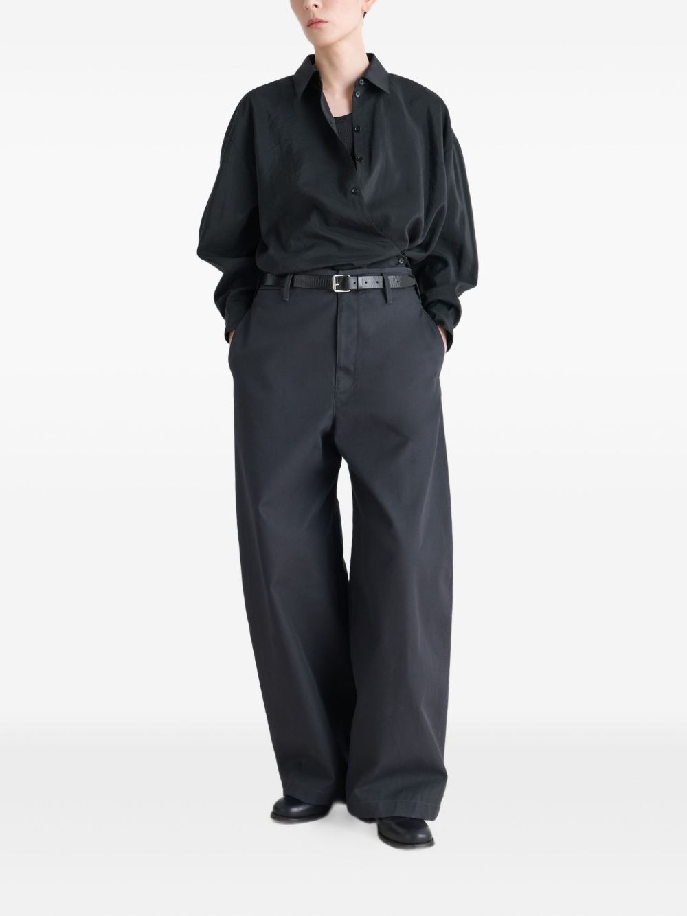 twisted-detail polo-collar shirt - 2