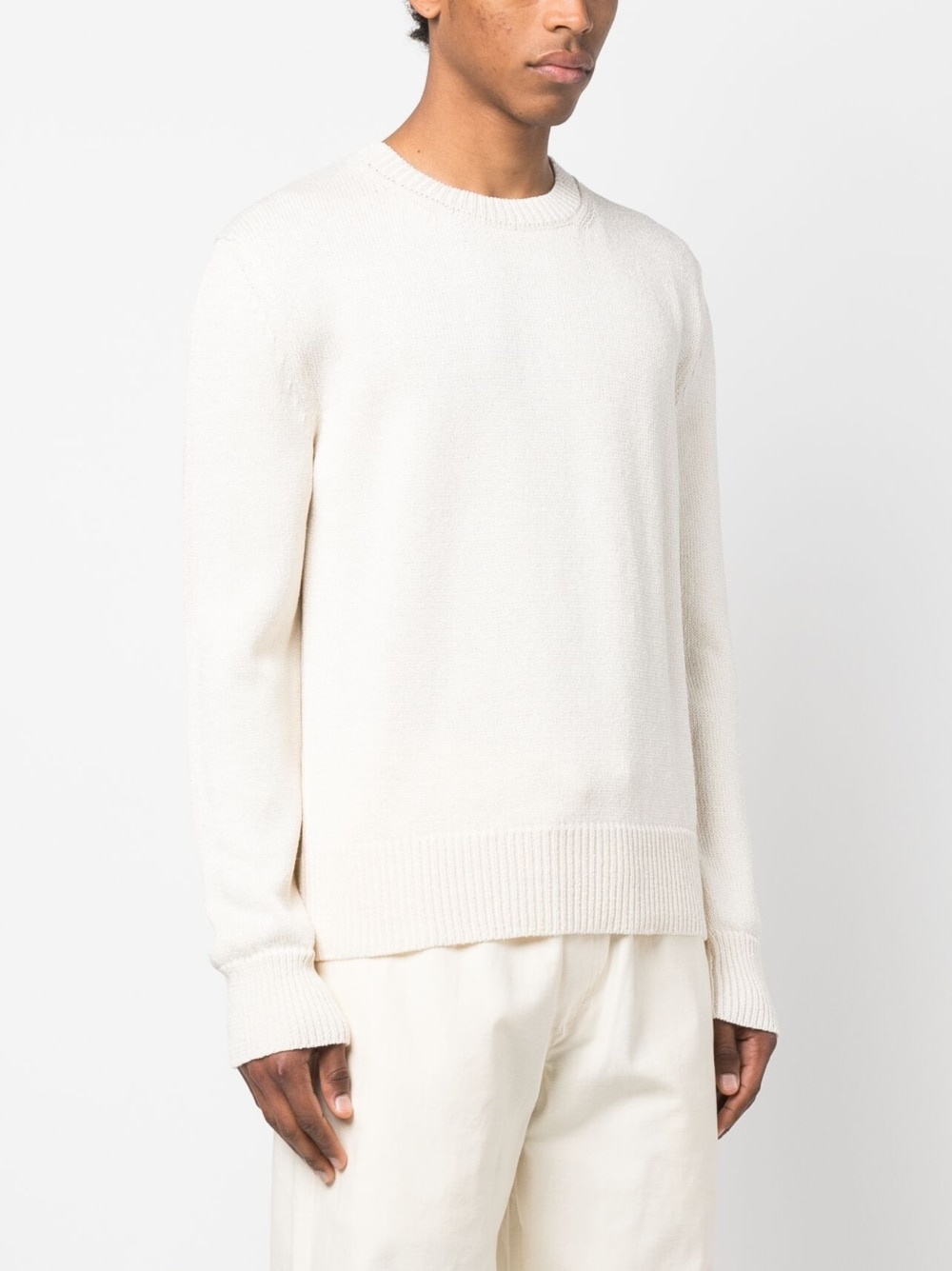 crew-neck knitted jumper - 3