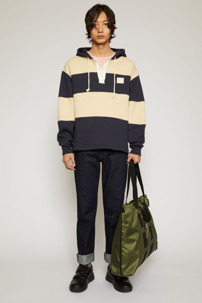 Acne Studios Hooded rugby sweatshirt navy outlook