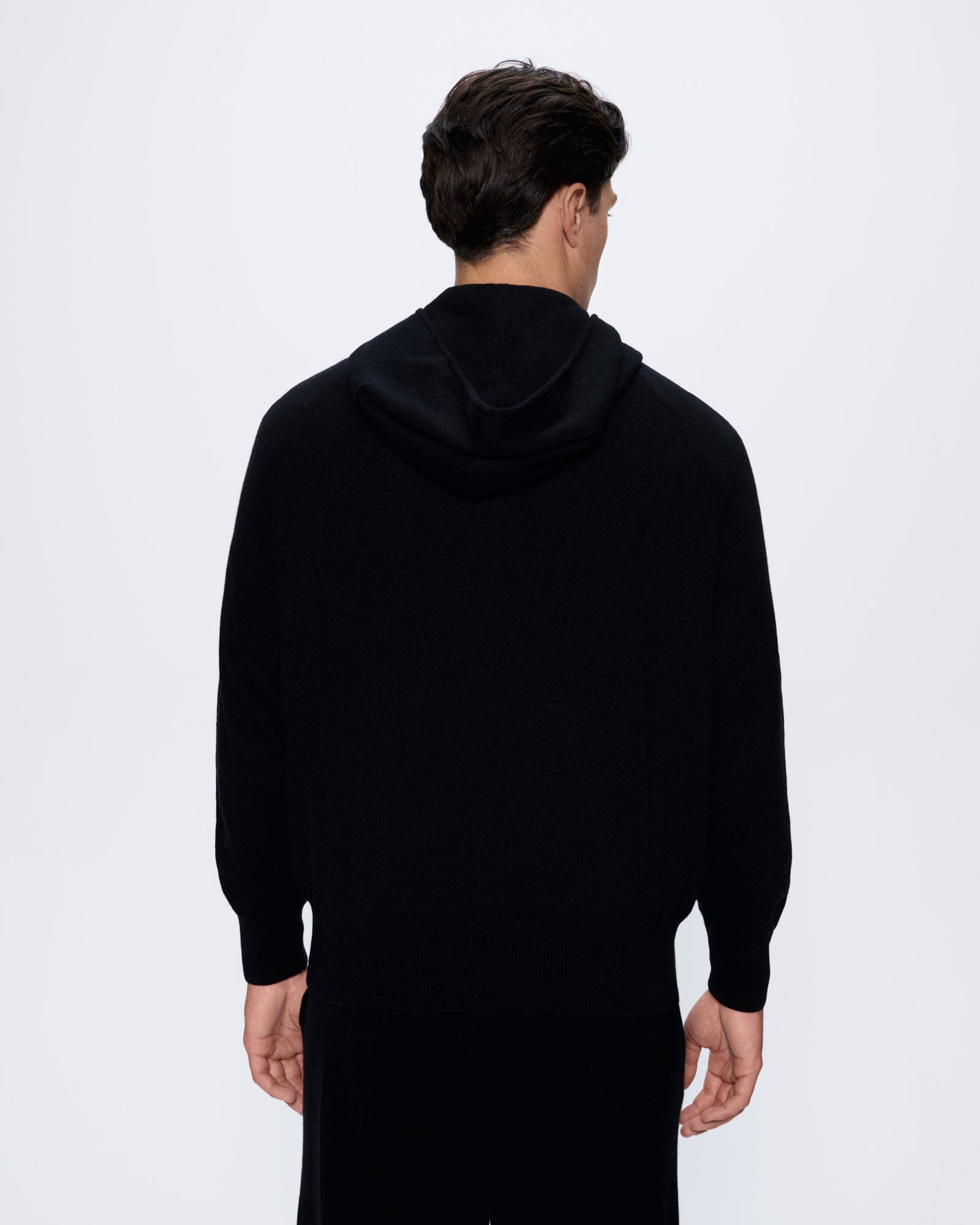 Archive Mens Recycled Cashmere Hoodie - Black - 4