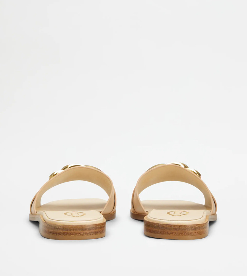 Tod's SANDALS IN LEATHER - BEIGE outlook