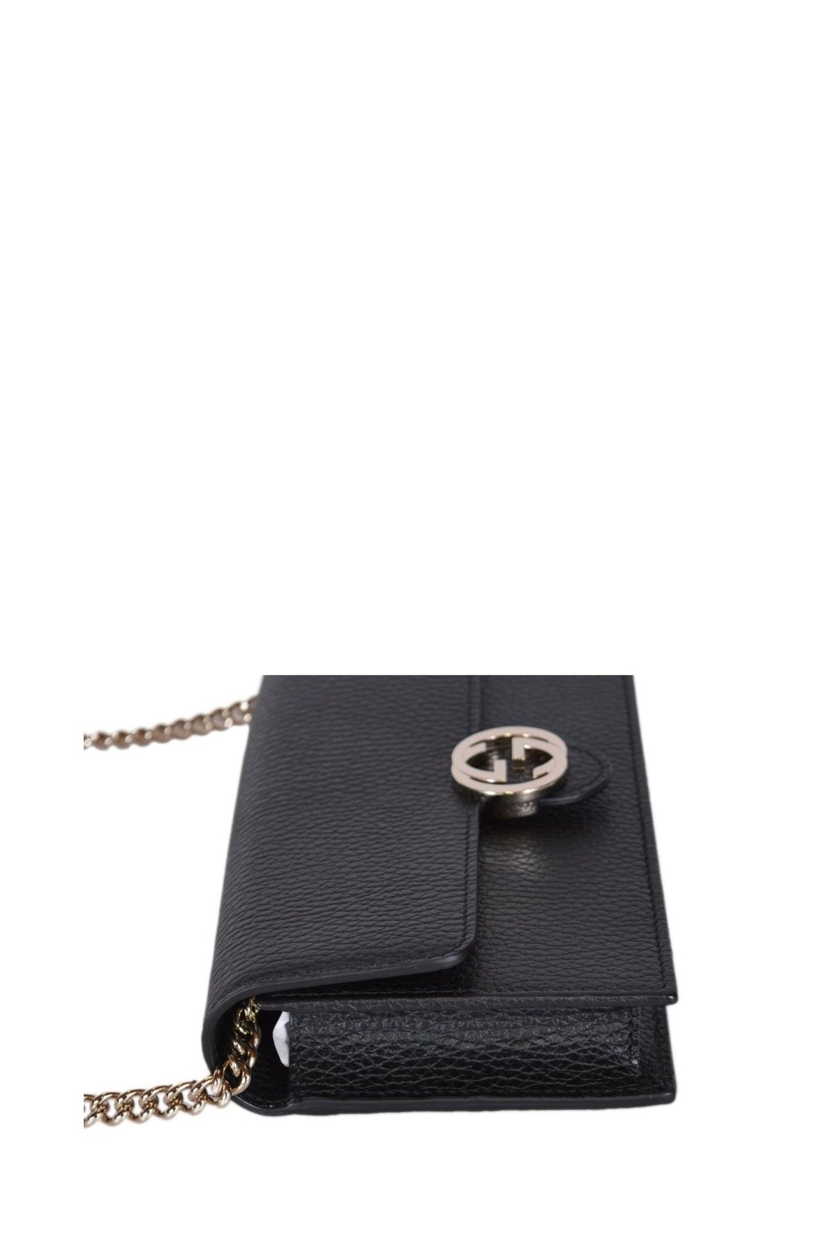 Interlocking shoulder bag GG small black leather - 3
