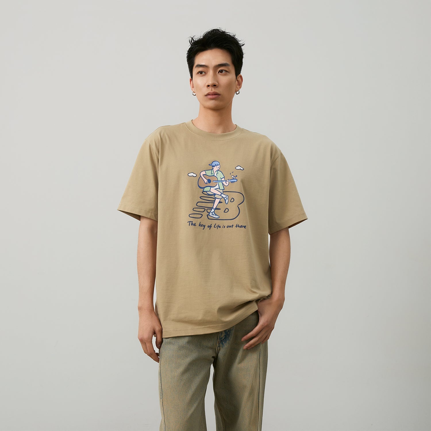 New Balance x PK Guitar Graphic T-Shirt 'Light Brown' NEE26021-LB - 5