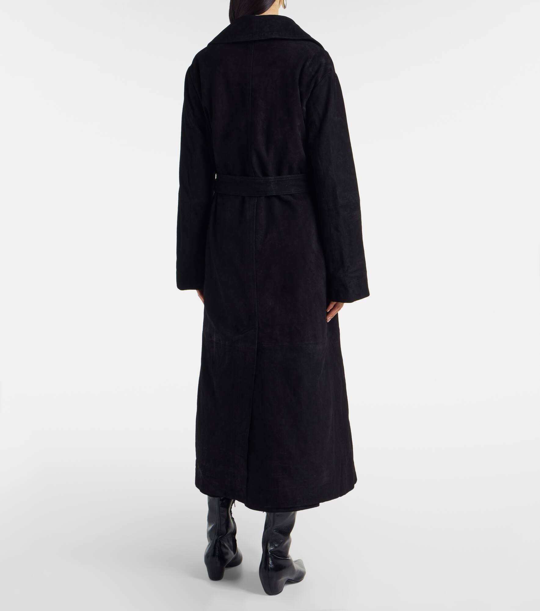 Suede wrap coat - 3