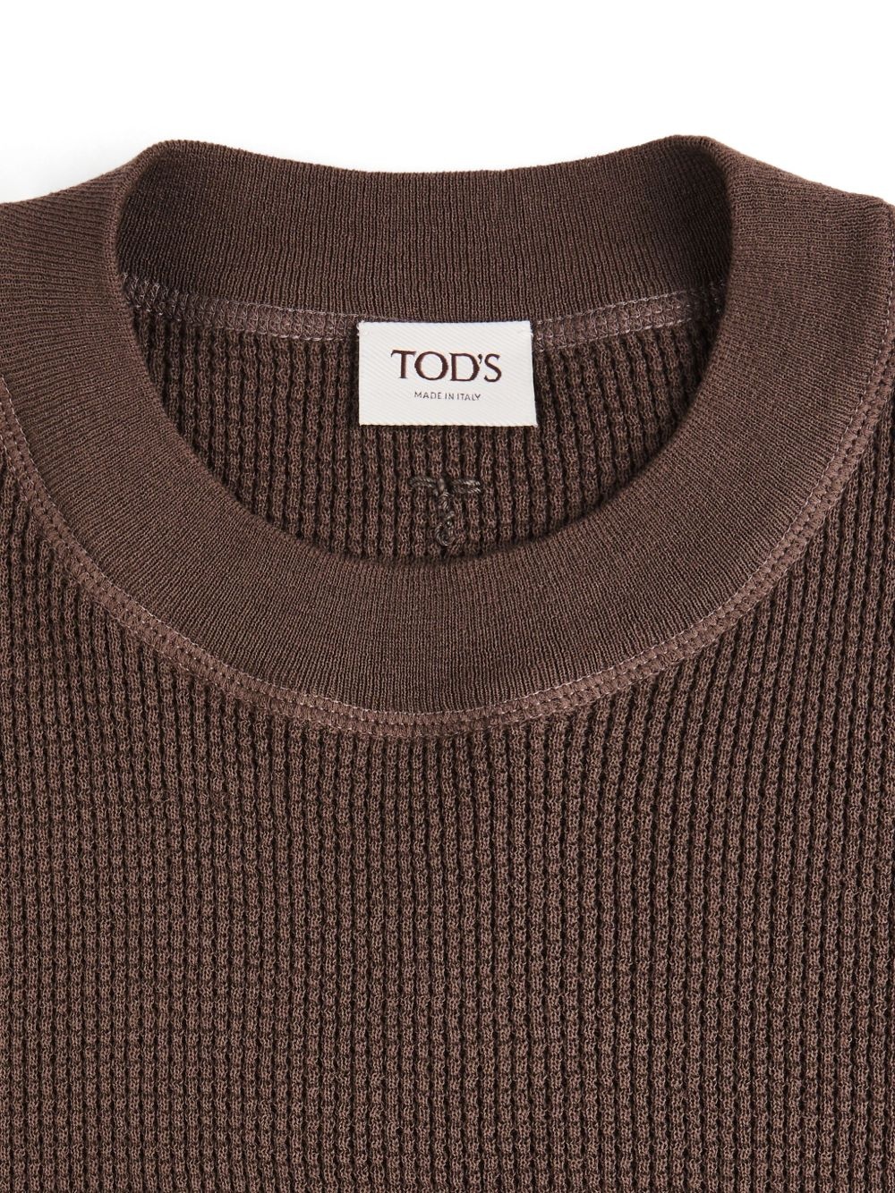 waffle-knit cotton t-shirt - 6
