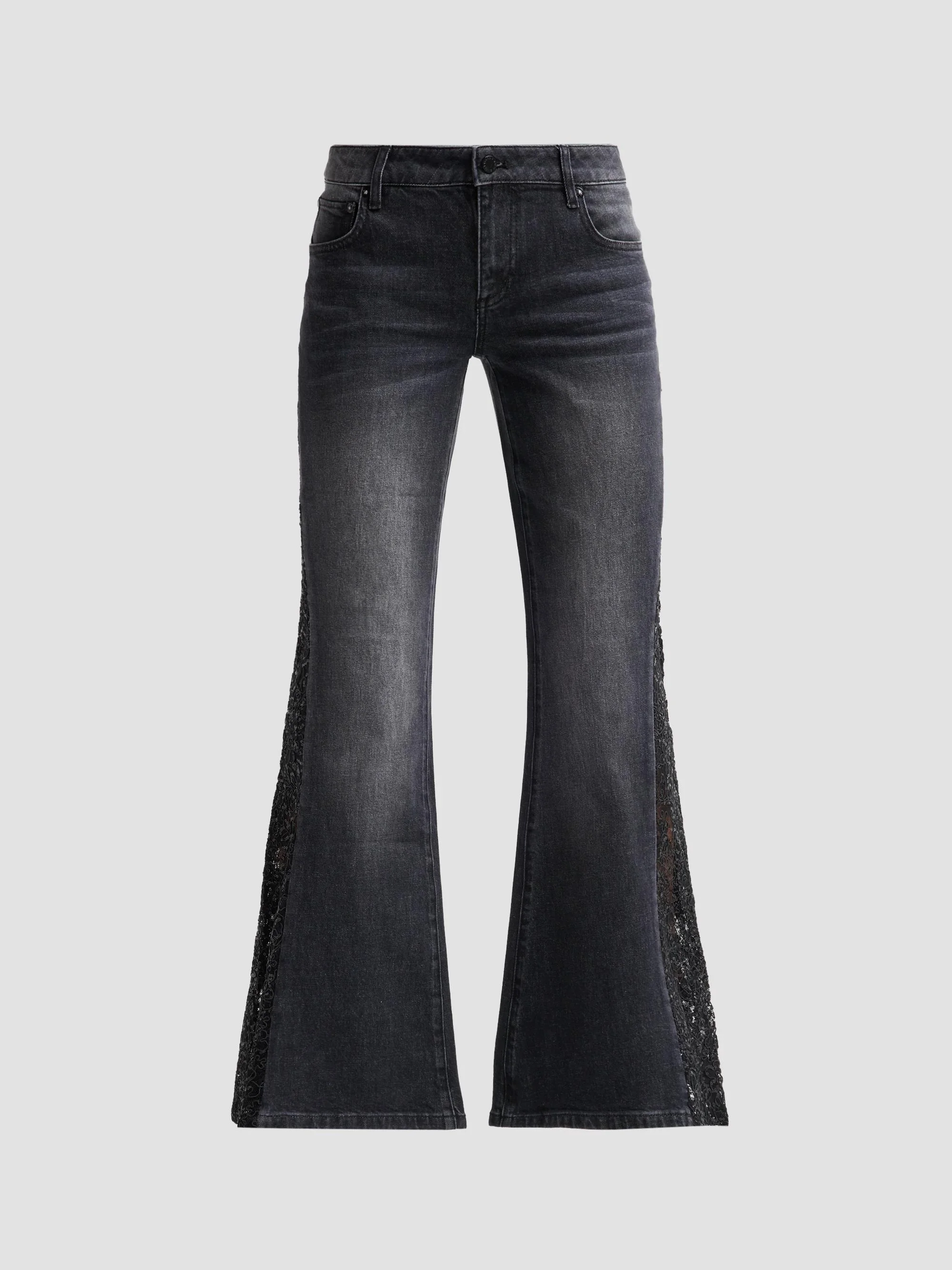 Women's Sirena Low-Rise Bell Bottom Jeans - Clarissa Black - 1