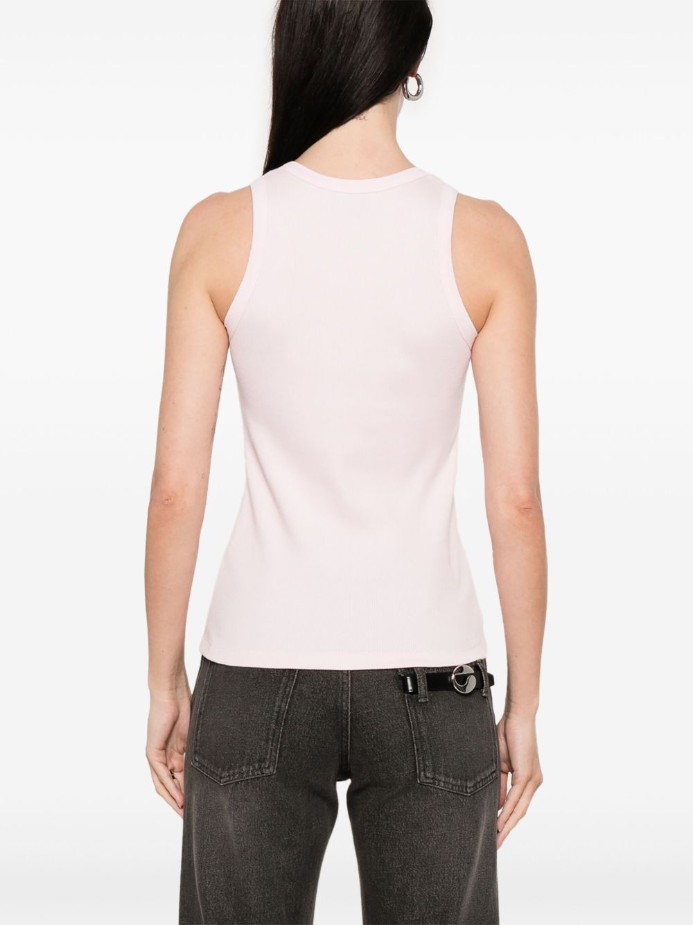 ribbed logo tank top - 4