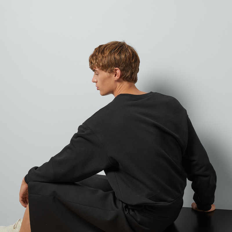 Cotton jersey sweatshirt with embroidery 7