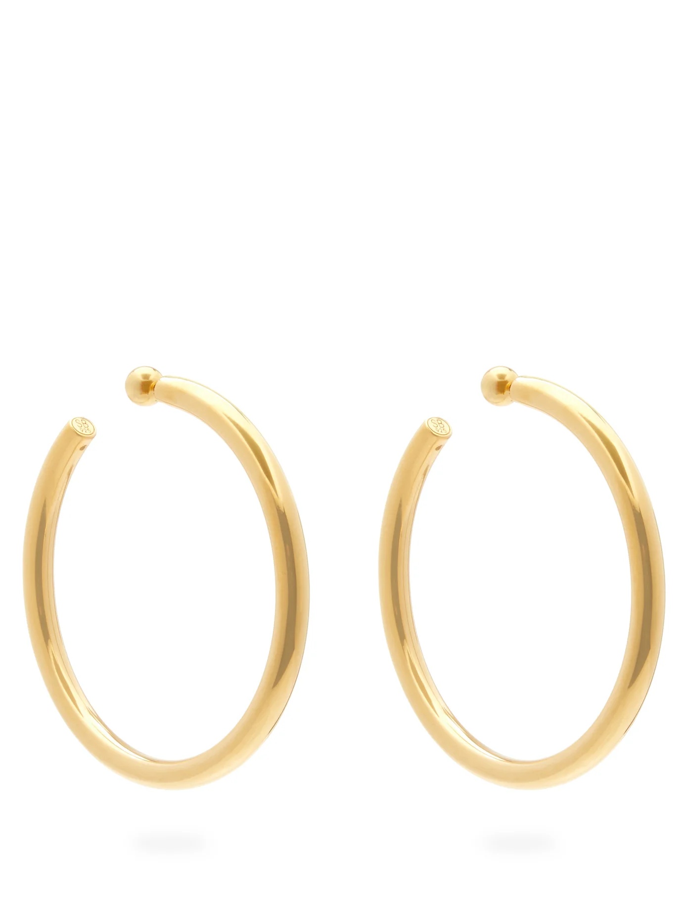 Everyday large gold-vermeil hoop earrings - 1