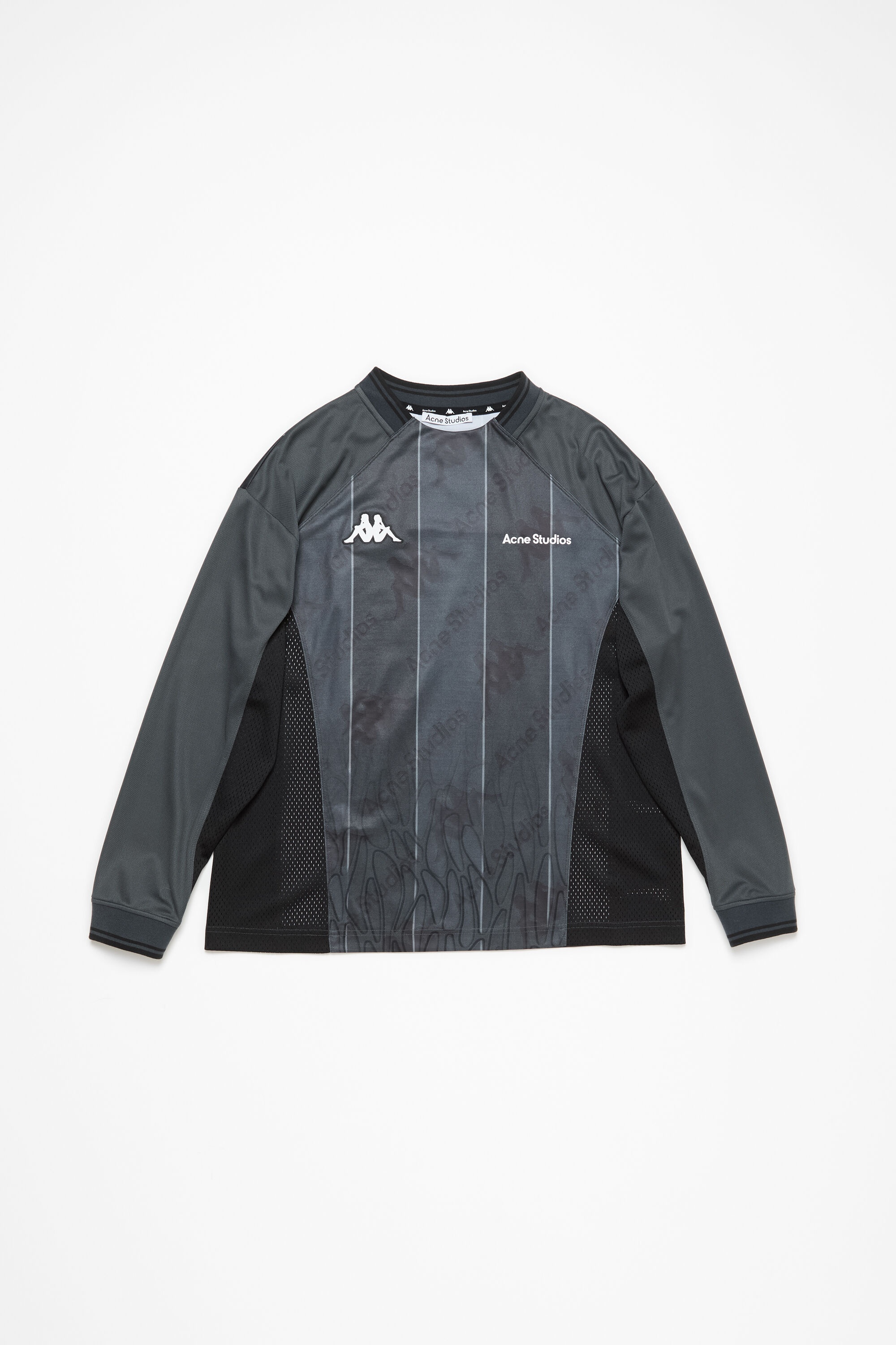 Logo t-shirt - Acne Studios x Kappa - Anthracite/black - 5