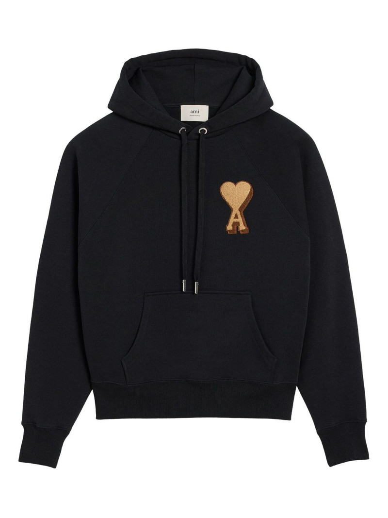 logo-embroidered hoodie 1