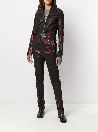 Rick Owens DRKSHDW metallic sheen jumpsuit outlook