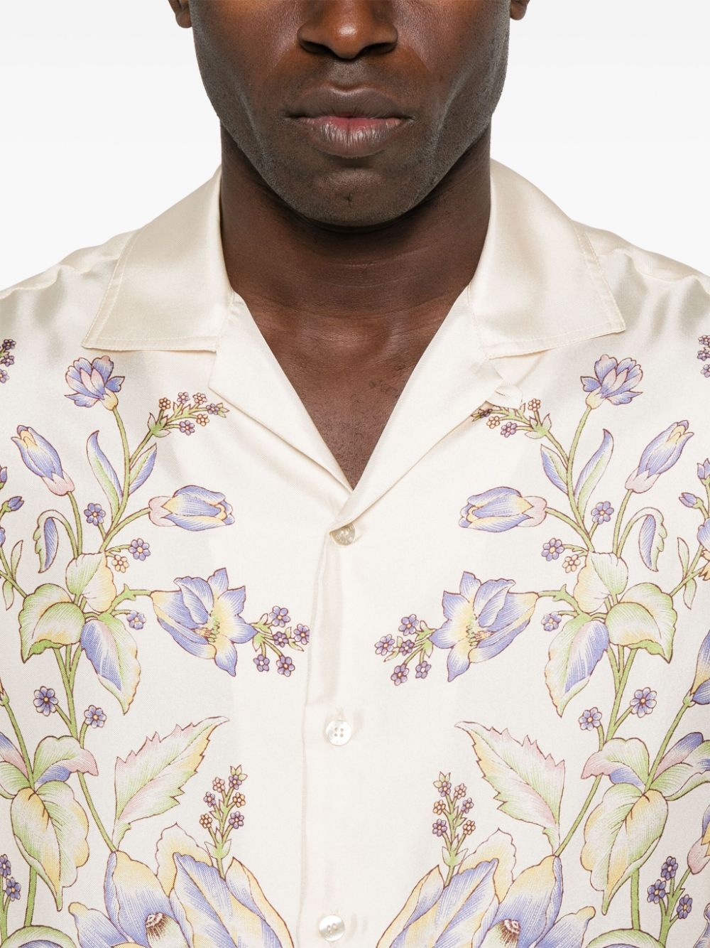 floral-print bowling shirt - 5