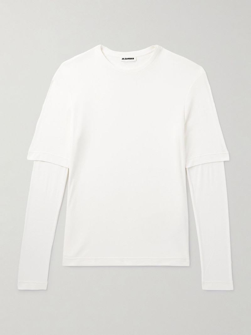 Pack of Three Slim-Fit Logo-Embroidered Cotton-Jersey Tops White 6