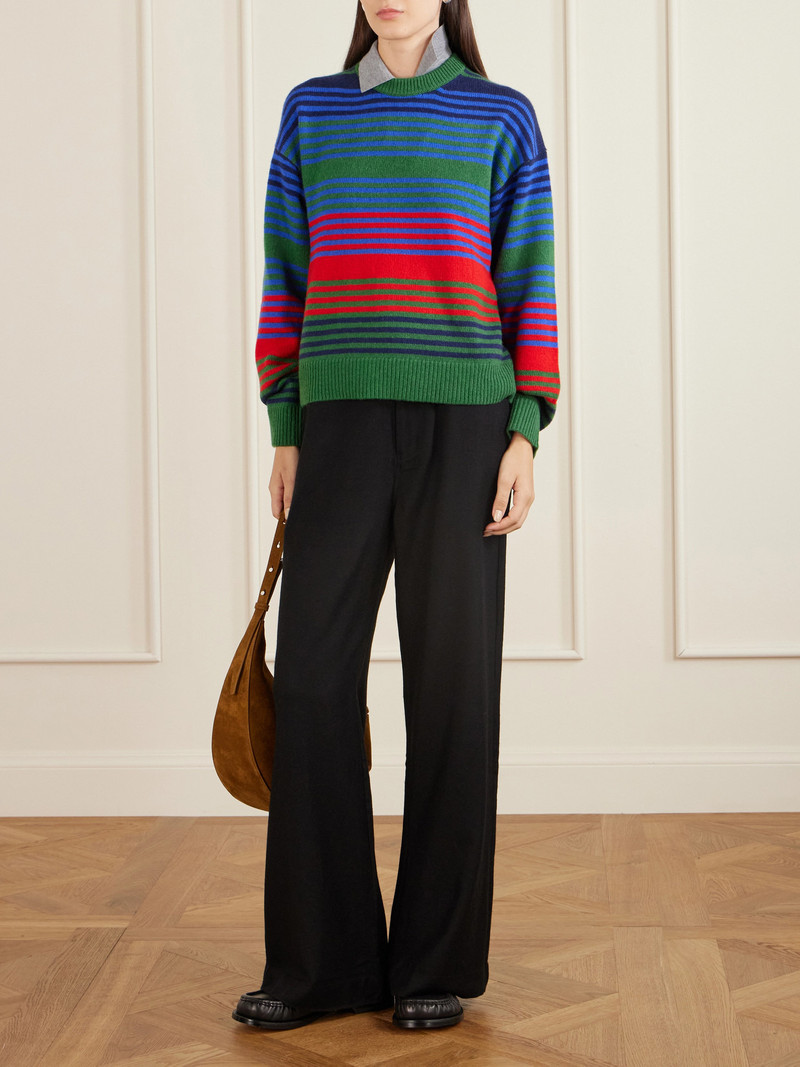 The Elder Statesman Dume Striped Cashmere Sweater outlook
