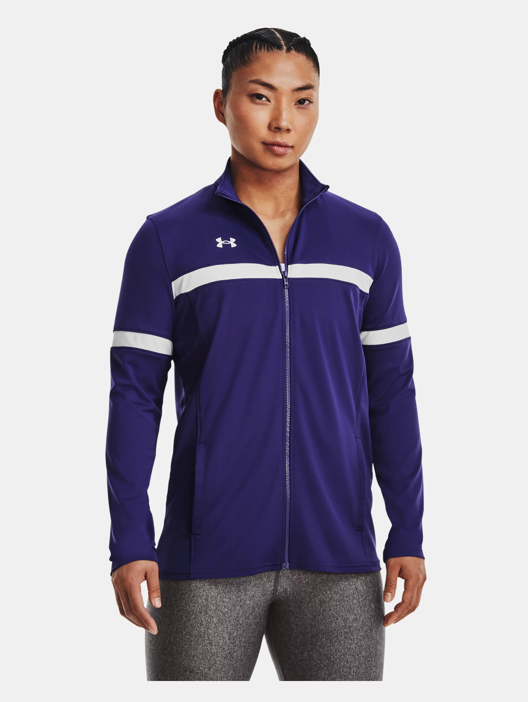 Women's UA Knit Warm Up Team Full-Zip - 2