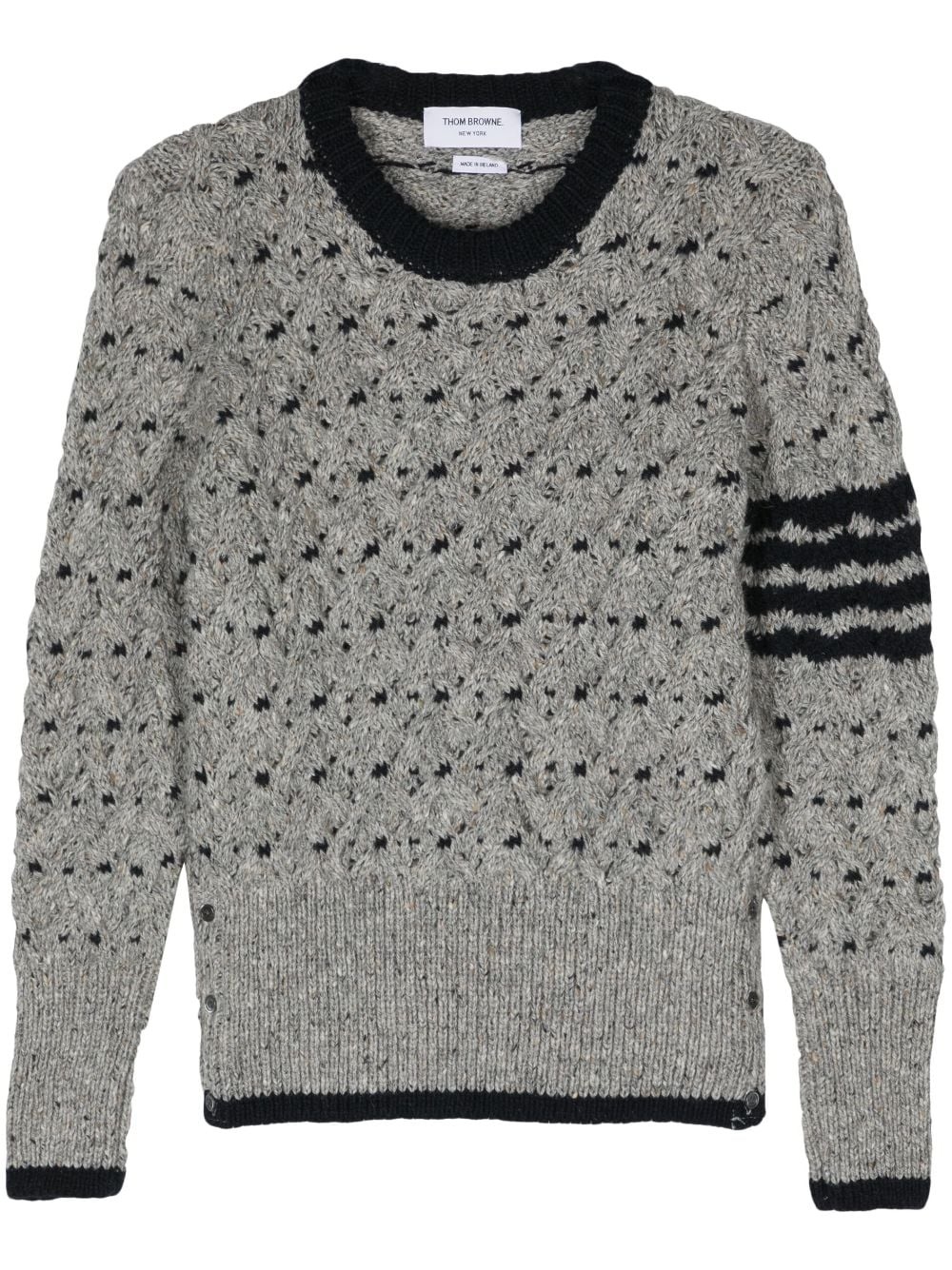 4-Bar cable-knit jumper - 1