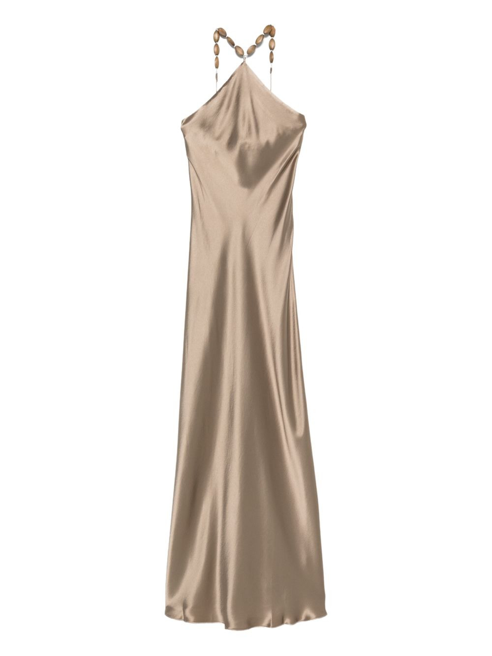 bead-embellished slip maxi dress - 1