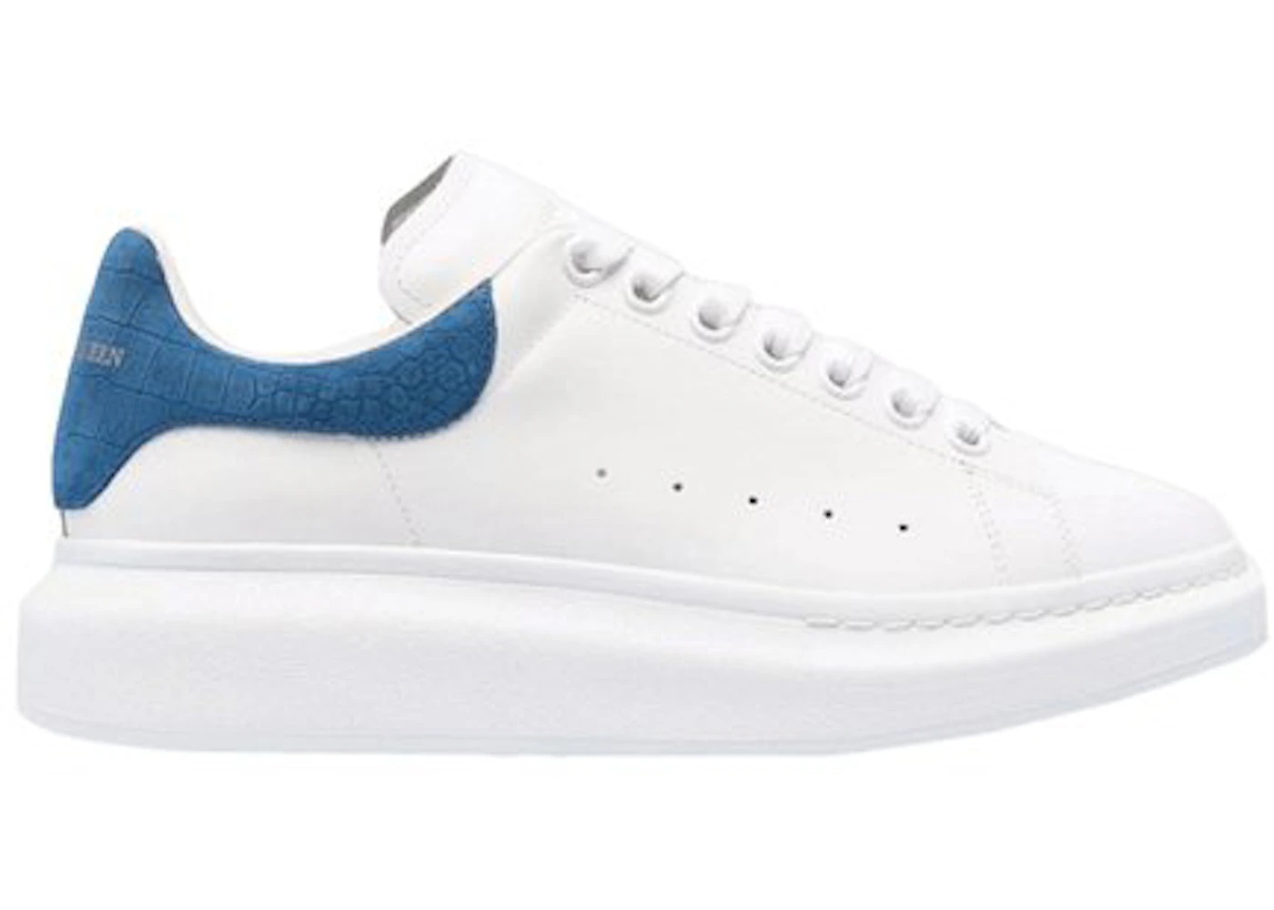 Alexander McQueen Oversized White Blue Croc - 1