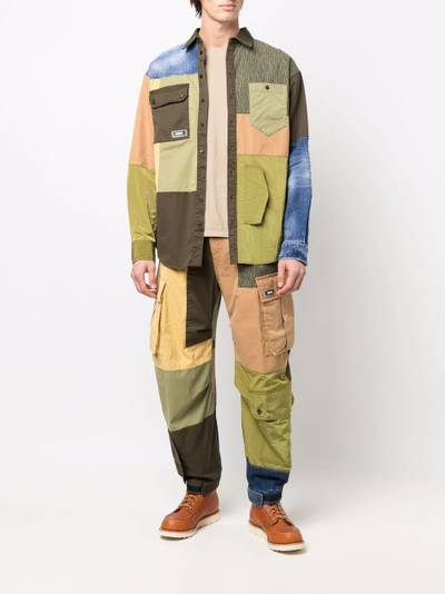 DSQUARED2 military patchwork shirt jacket outlook