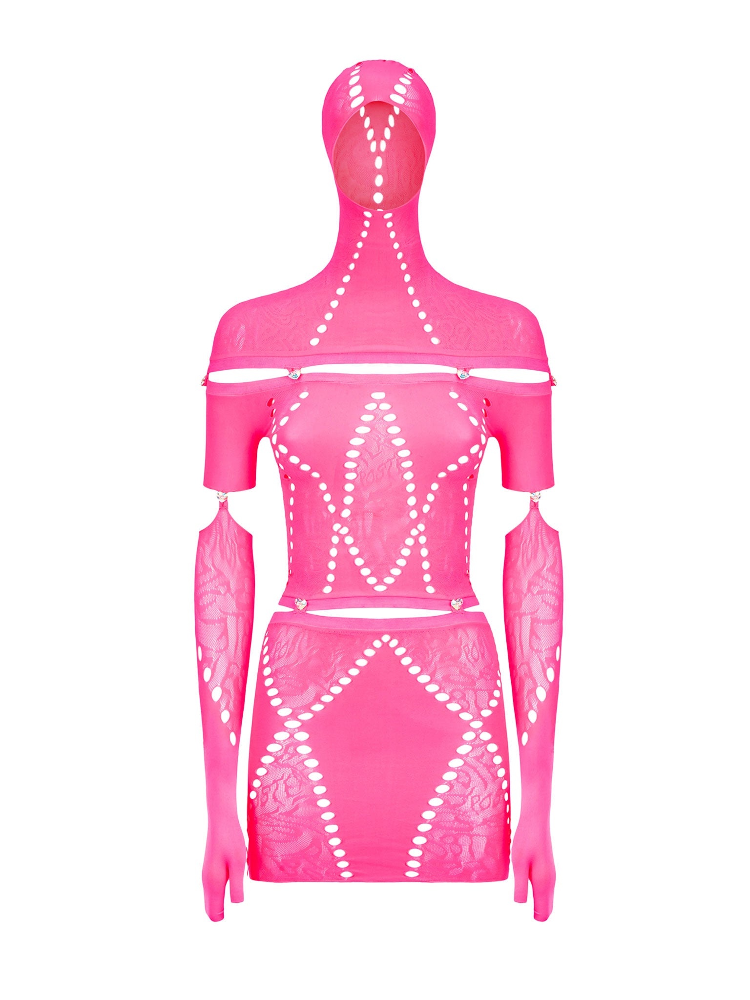 DOMINO DRESS SHOCKING PINK - 3