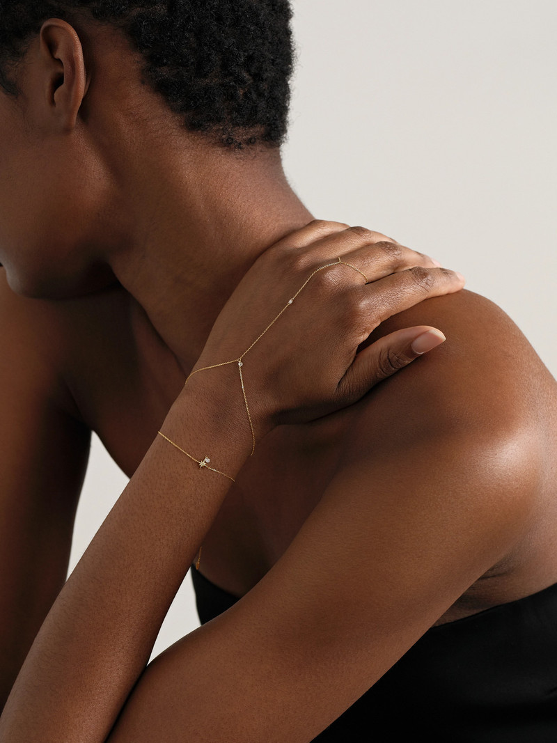 PERSÉE Danaé 18-karat Gold Diamond Hand Bracelet outlook