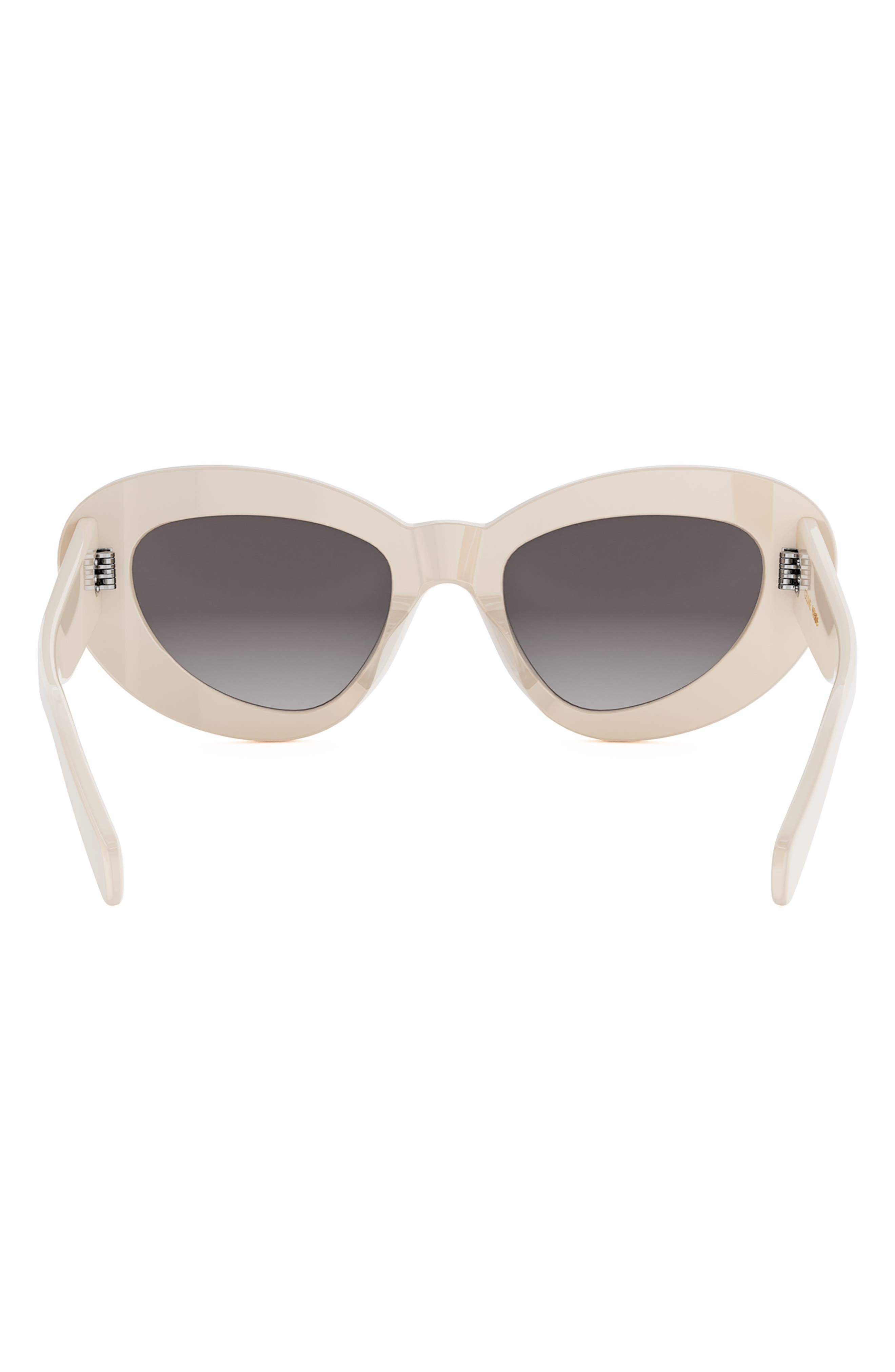 CELINE Bold 3 Dots 52mm Cat Eye Sunglasses in Ivory /Gradient Brown at Nordstrom - 5