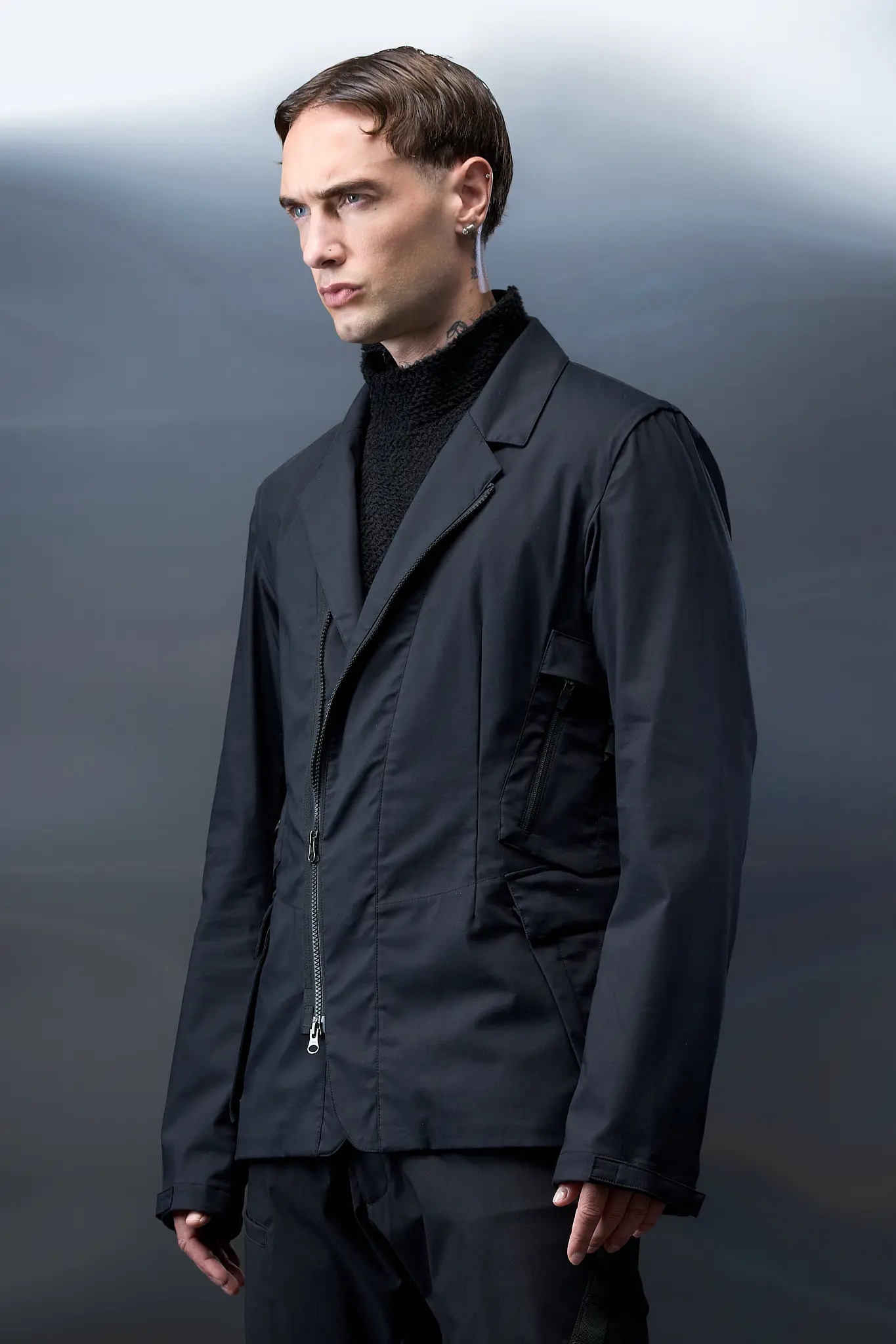 J29-CH Micro Twill Blazer Black - 9
