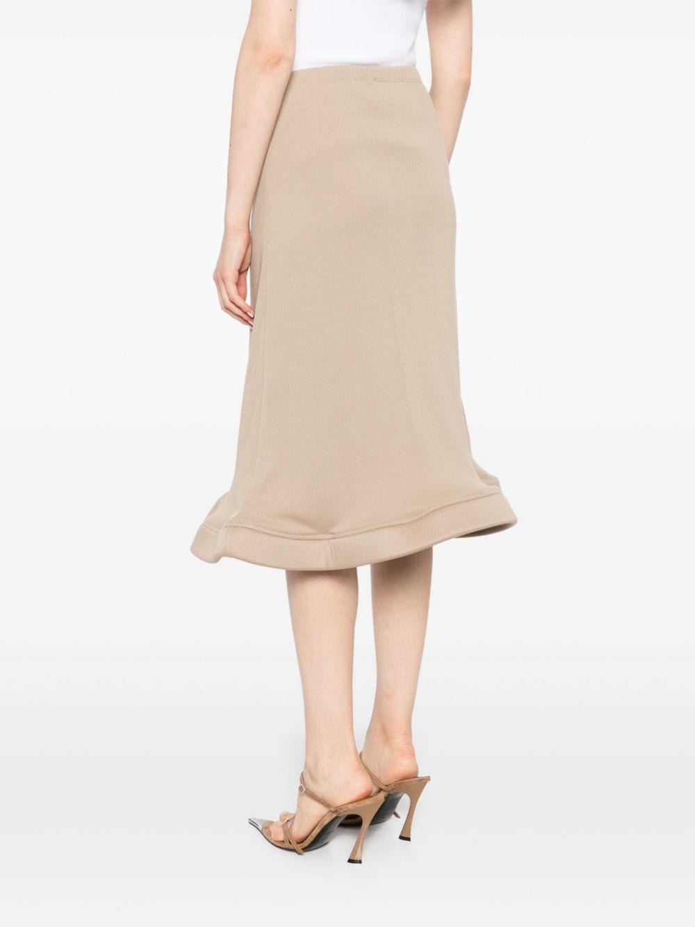 circle-bottom midi skirt - 4