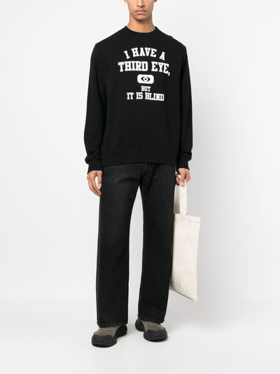 UNDERCOVER slogan-print cotton sweatshirt outlook