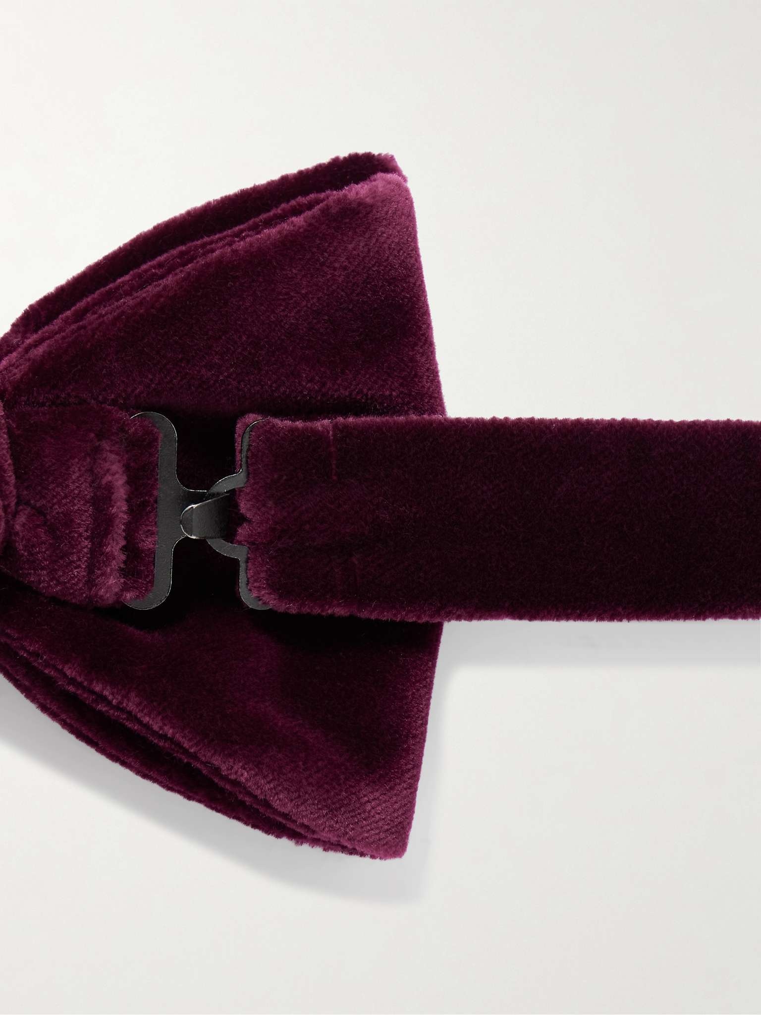 Pre-Tied Cotton-Velvet Bow Tie - 3