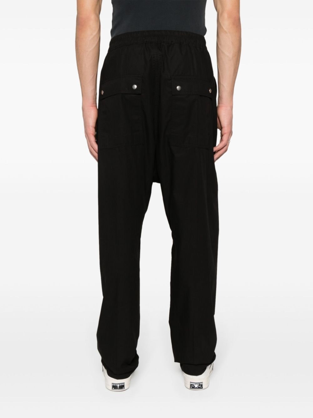 tapered drop-crotch trousers - 4
