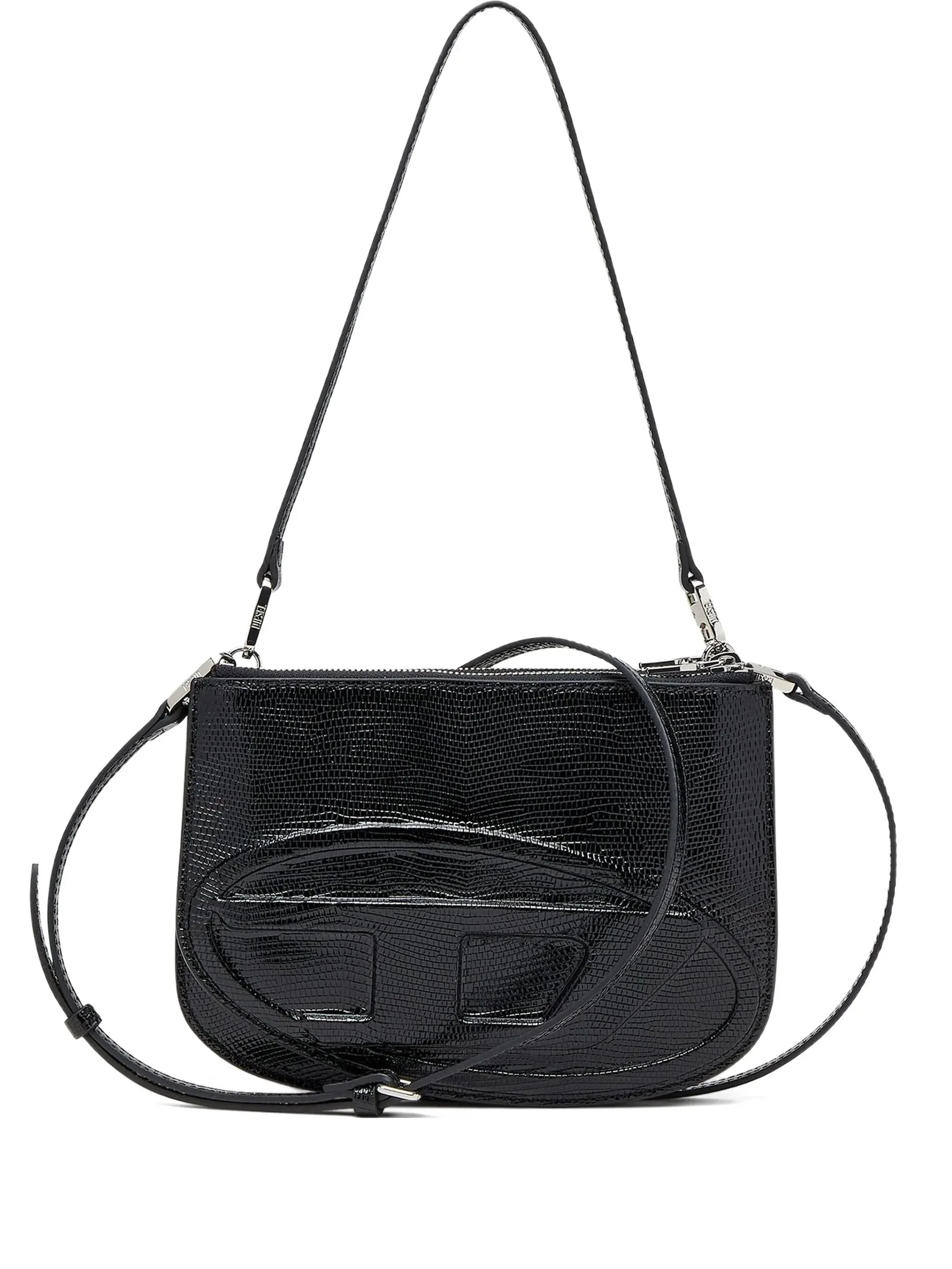 Diesel Twin-Double-pouch Embossed-leather Shoulder Bag - 1