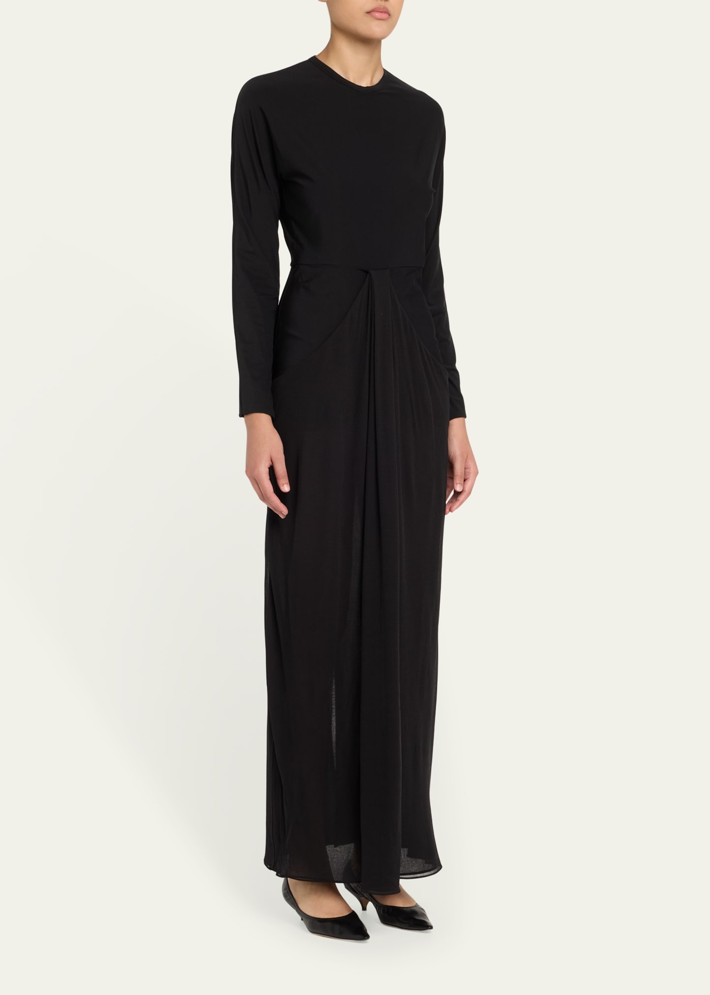 Anselm Draped Column Jersey Dress - 4