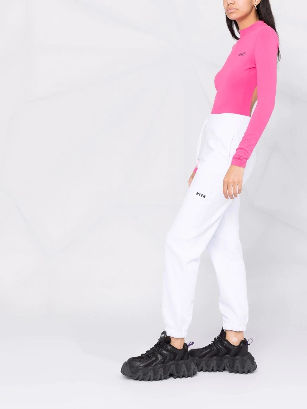 logo-print cotton joggers - 6