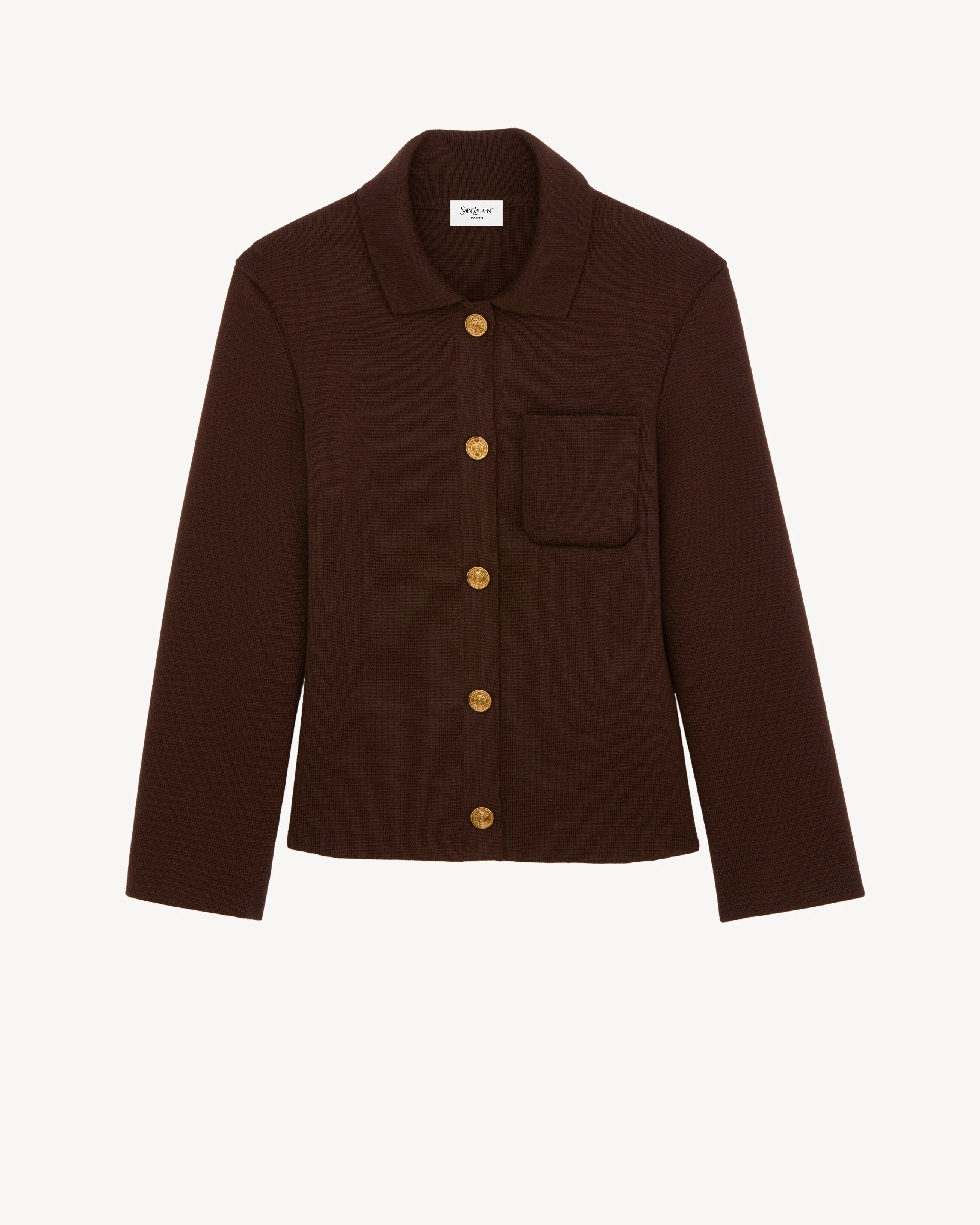 POLO CARDIGAN IN WOOL - 1