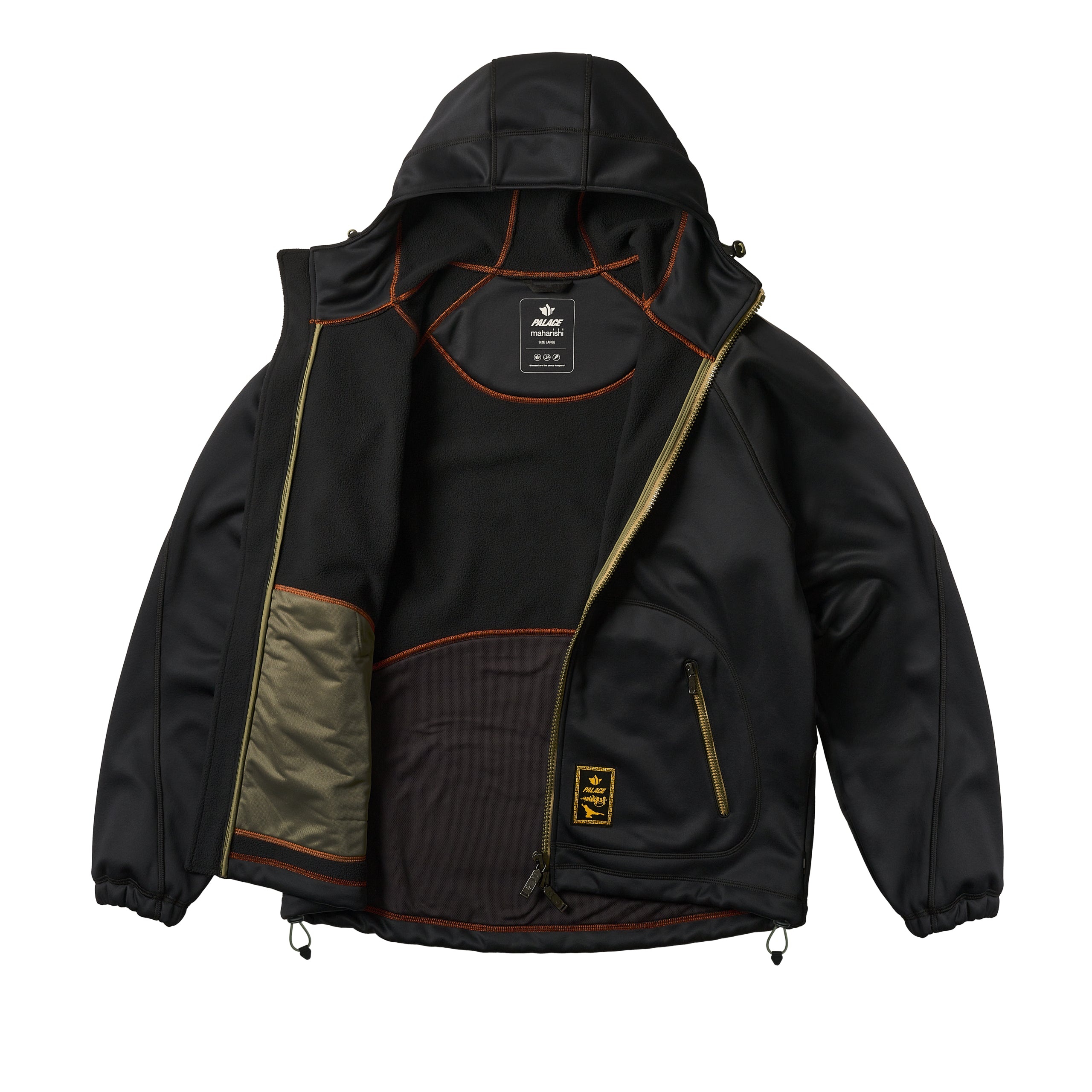 PALACE MAHARISHI NINJA SOFT SHELL JACKET BLACK - 4