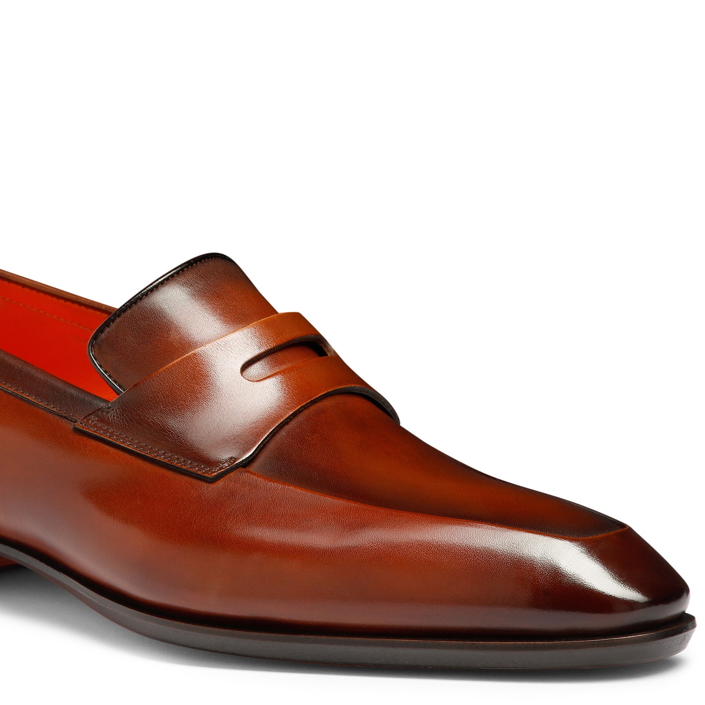 Men’s brown leather penny loafer - 6