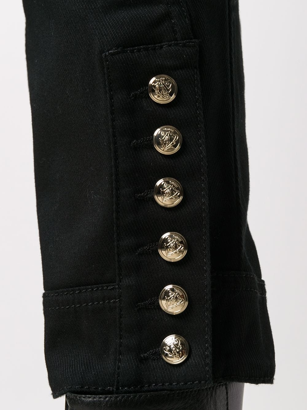 cropped button-detail trousers - 5