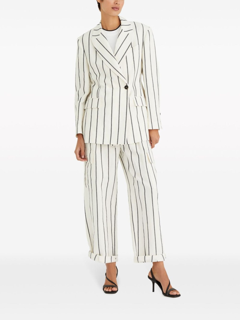 striped linen-blend suit 3