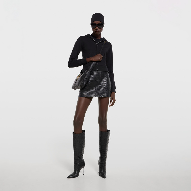 GUCCI Cotton jersey and cashmere zip jacket outlook