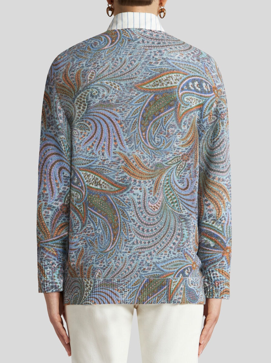 WOOL SWEATER WITH FOLIAGE MOTIF - 4