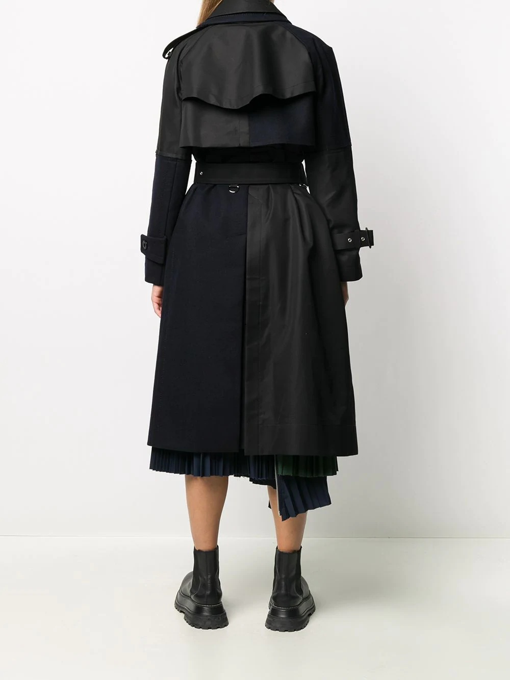 belted double-vent trench coat - 4