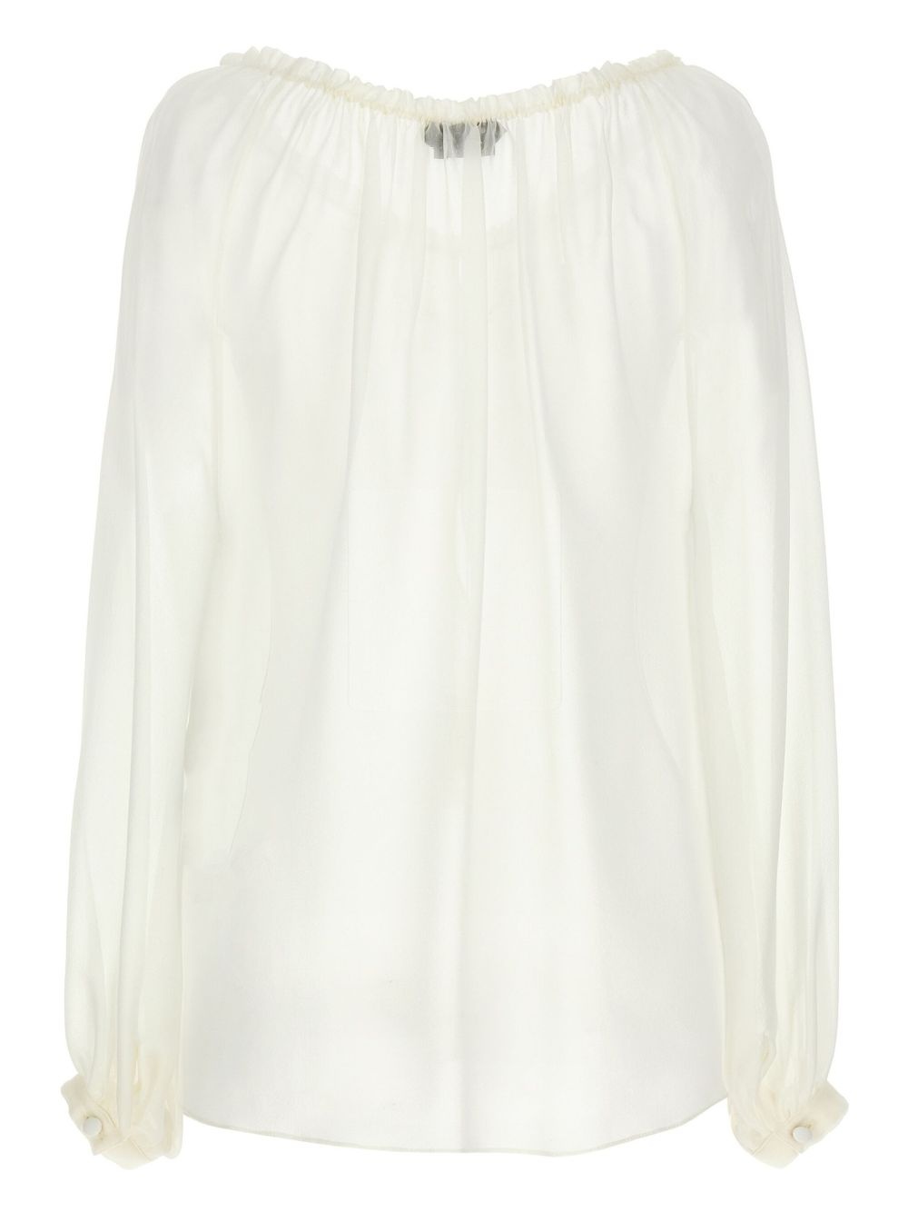 long-sleeve silk blouse - 2