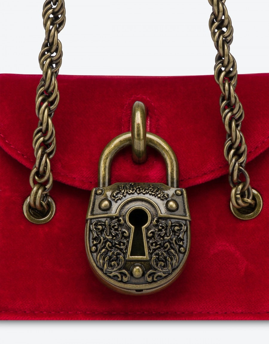 VELVET PADLOCK MINI BAG - 4