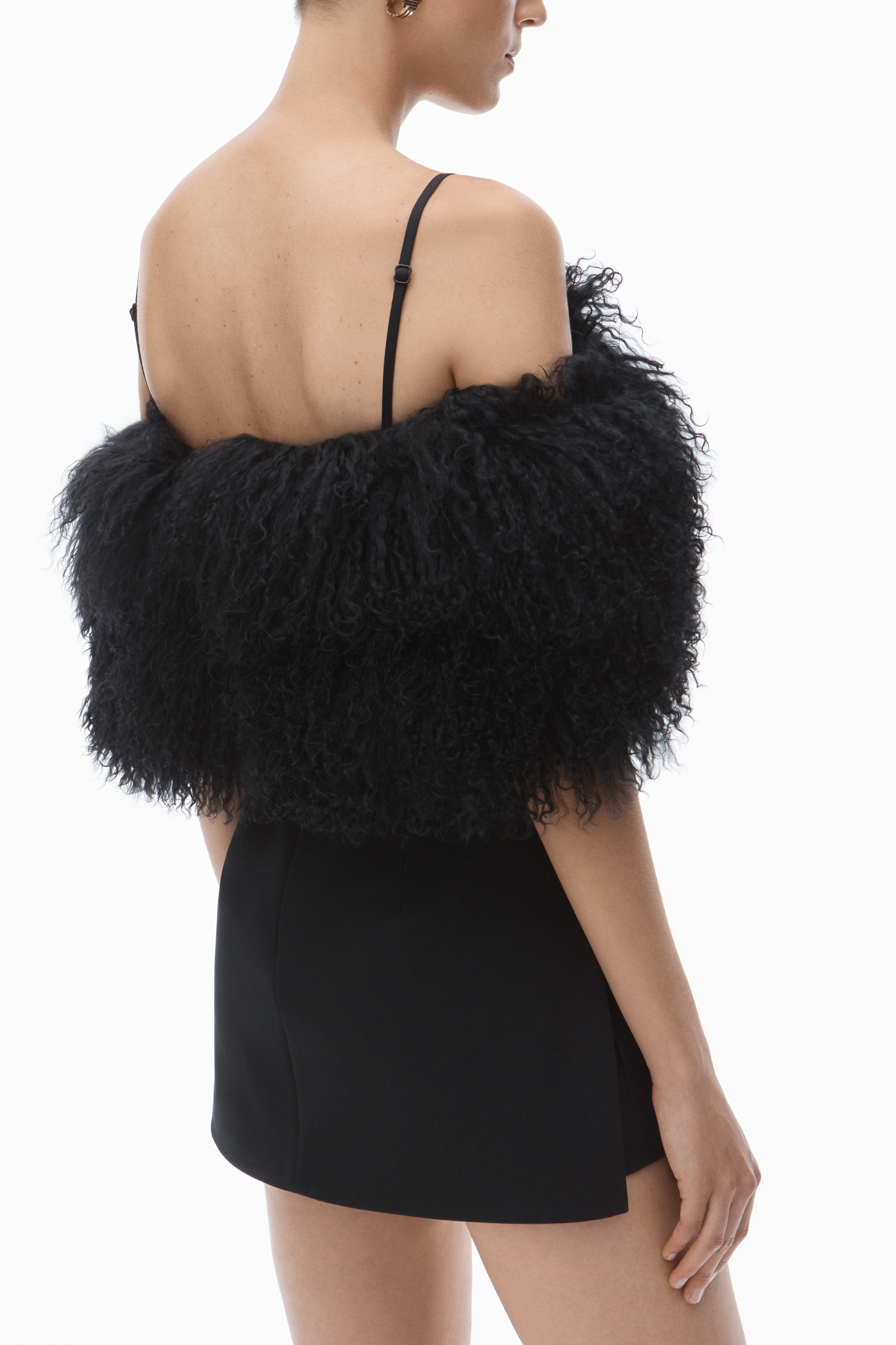 Minidress with Detachable Mongolian Lamb Shearling - 6